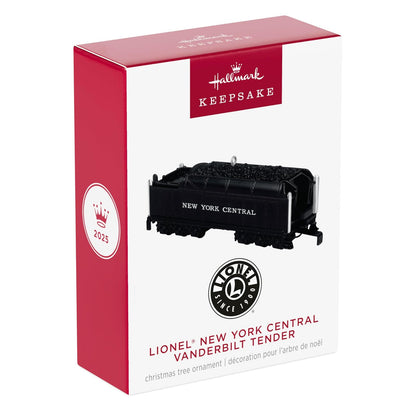Hallmark - Adorno de Navidad 2025, Lionel New York Central Vanderbilt Tender, Metal, Regalos para los Amantes del Tren