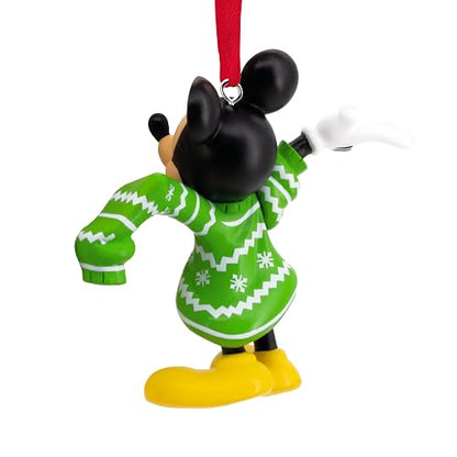 Hallmark Disney Mickey Mouse en suéter de Navidad Adorno de Navidad, Regalos para fanáticos de Disney