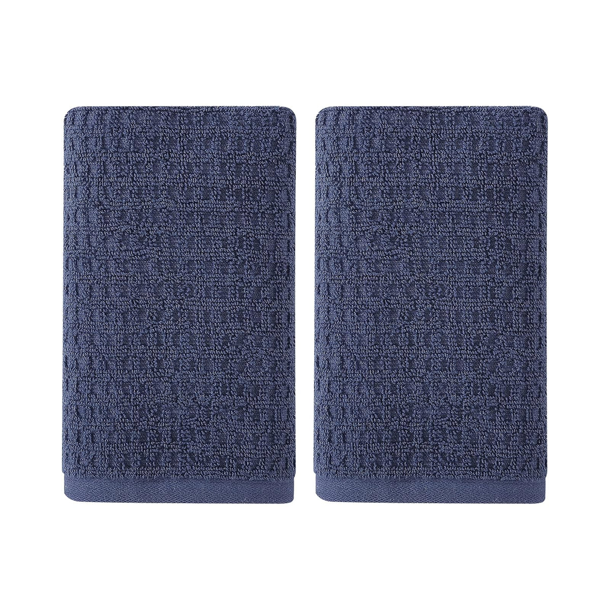 Tommy Bahama - Juego de Toallas de Mano, algodón Altamente Absorbente, decoración de baño, Baja Pelusa y Resistente a la decoloración (Azul Oscuro del Pacífico Norte, 2 Piezas) - 2 Piece Hand Towels - Azul oscuro