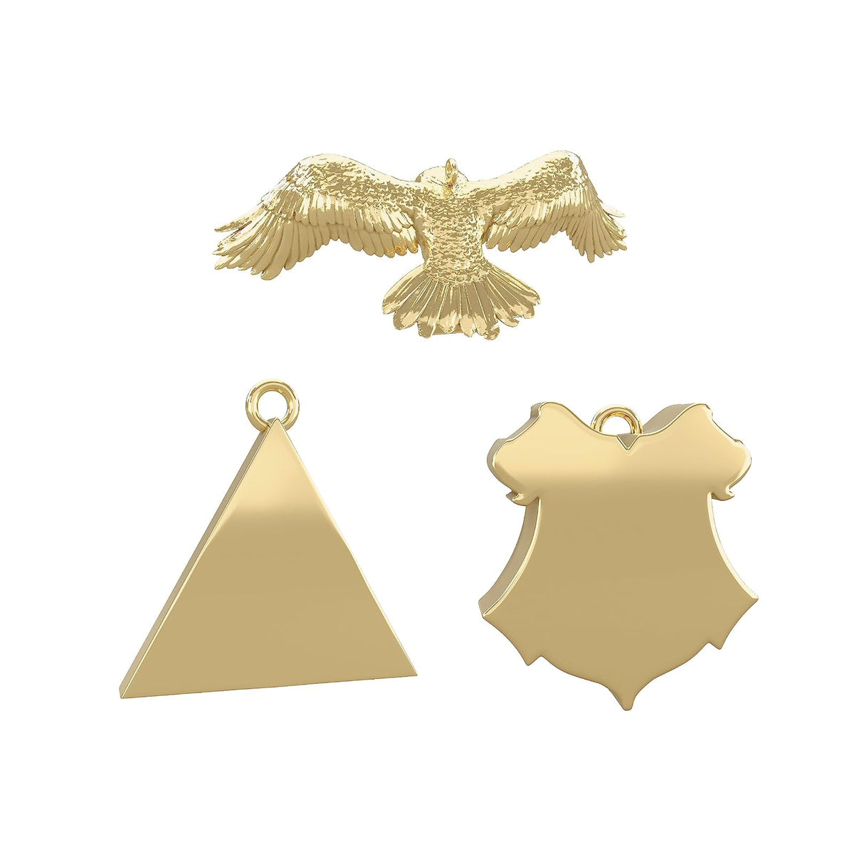 Adornos de Navidad en Miniatura Hallmark Keepsake 2023, Mundo Mágico de Harry Potter de Metal, Set de 3, Regalos para Fans de Harry Potter