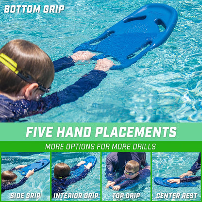 GoSports - Tabla de natación para Entrenamiento de natación, Elige tamaño Adulto o tamaño de niños, X5 para Ejercicios de Piscina