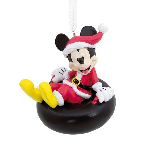 Hallmark - Adorno navideño de Mickey Mouse sobre Tubo de Nieve