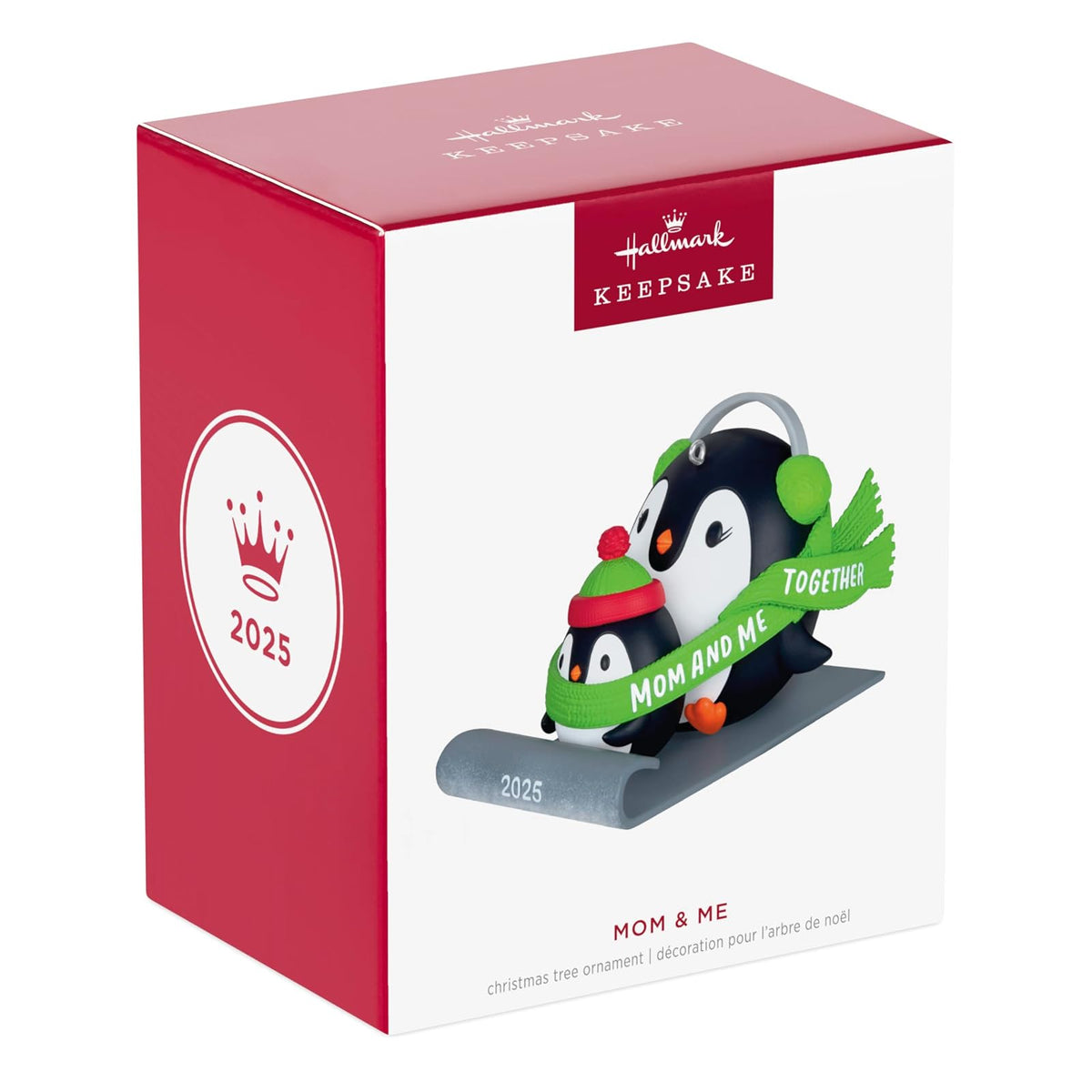 Hallmark - Adorno navideño de Recuerdo 2025, Mom & Me Penguins Sledding 2025, Regalos para mamás