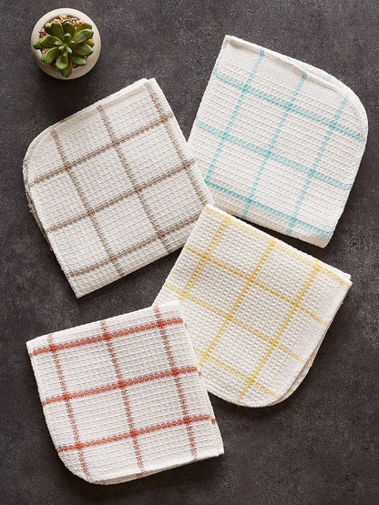 DII Juego básico de paños de Cocina de algodón y poliéster, 12 x 12, Aqua 6 Unidades