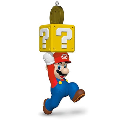 Hallmark - Adornos de Navidad para Nintendo Super Mario con Bloque de Preguntas, Regalos para Jugadores