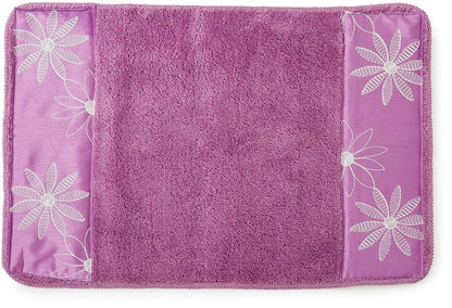 Popular Cortina de Ducha de baño, colección Daisy Stitch, 70 x 72 Pulgadas, Color Lima, Alfombra de baño, Lila, Alfombra para baño, 1