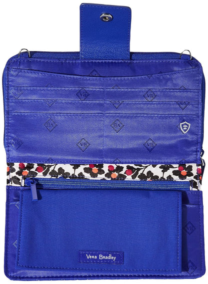 Vera Bradley Bandolera de microfibra Deluxe All Together con protección RFID