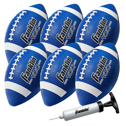Franklin Sports - Pelotas de fútbol Infantil Grip-Rite 100 Juveniles de Goma para niños, pelotas de fútbol de Goma duraderas para Exteriores, pelotas de fútbol Individuales + 6 Paquetes de fútbol a