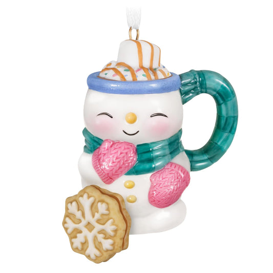 Hallmark - Adorno navideño de Recuerdo 2025, Taza de Porcelana, Regalos para los Amantes de la Navidad