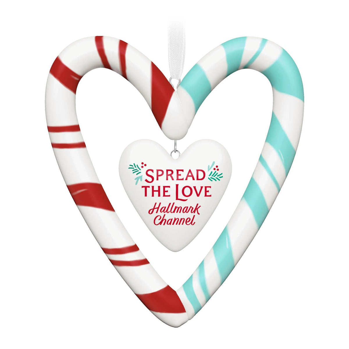 Hallmark - Adorno navideño de Recuerdo 2024, Hallmark Channel Spread The Love, Porcelana