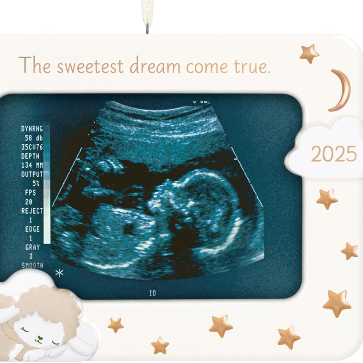 Hallmark - Adorno de Navidad 2025 con diseño de recuerdo de Sweetest Dream Come True 2025, porcelana, regalos para bebés