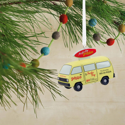 Hallmark Netflix Stranger Things Surfer Boy Pizza Van - Adorno navideño de Resina