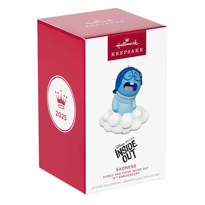 Hallmark - Adorno navideño de Recuerdo 2025, Disney/Pixar Inside out 10th Anniversary Sadness, Regalos para Fans de Disney