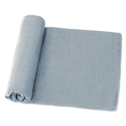 Comfy Cubs Manta de Muselina para Envolver Bebé, 119x119 cm - Azul pacífico