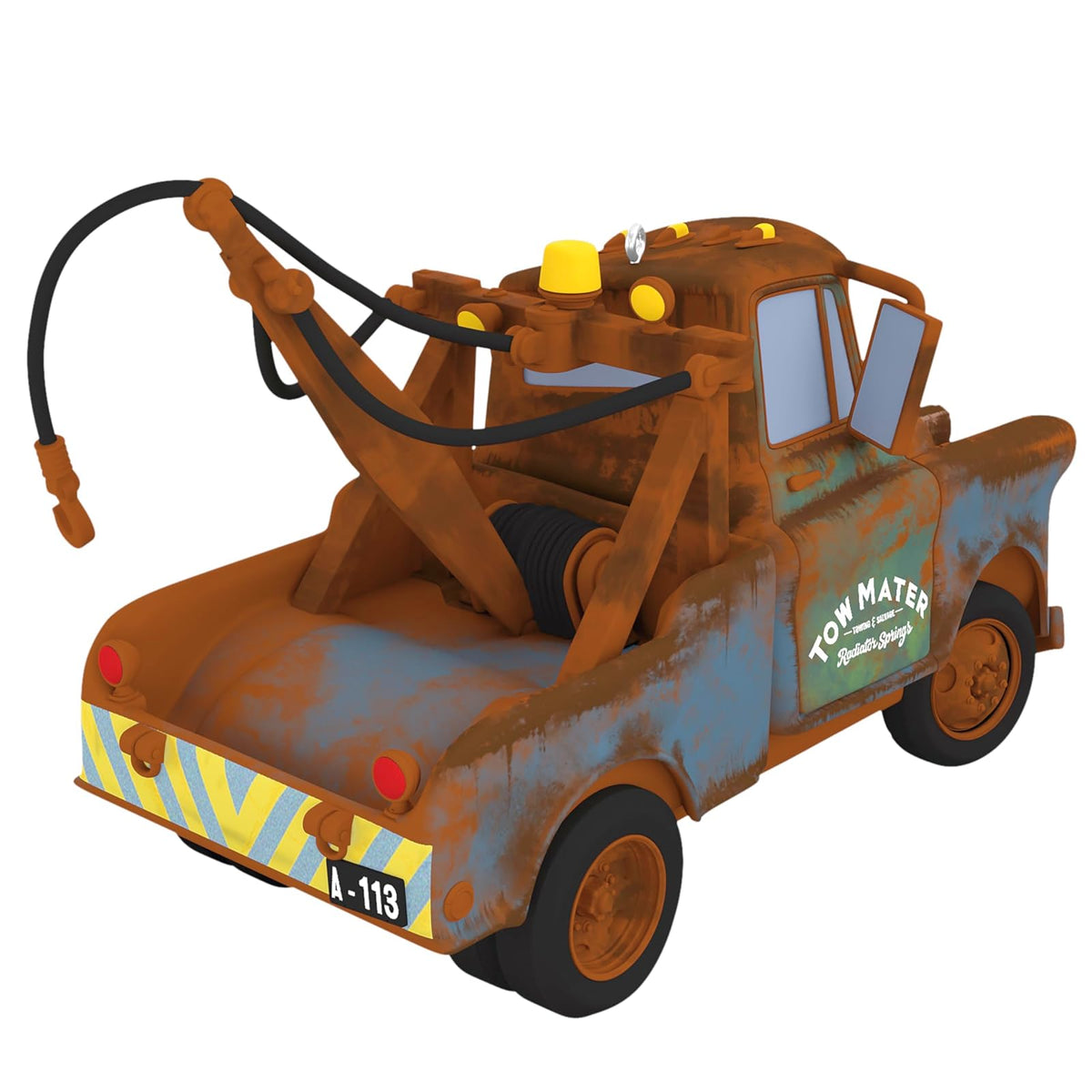 Hallmark - Adorno navideño de Recuerdo 2025, Disney/Pixar Cars 3 Mater con Sonido y Movimiento, Regalos para fanáticos de Disney