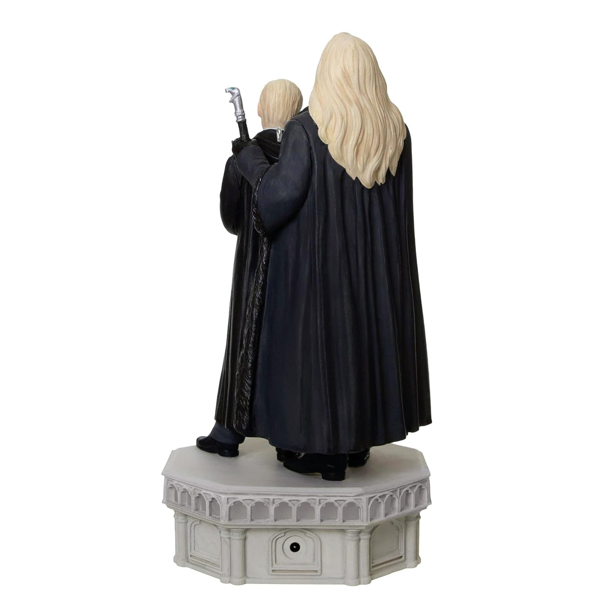 Hallmark - Adorno navideño de Recuerdo 2025, Harry Potter y la colección de la Cámara de los Secretos Lucius y Draco Malfoy con luz y Sonido, Regalos para los Fans de Harry Potter