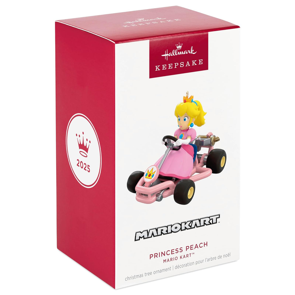 Hallmark - Adorno navideño de Recuerdo 2025, Nintendo Mario Kart Princess Peach, Regalos para Jugadores
