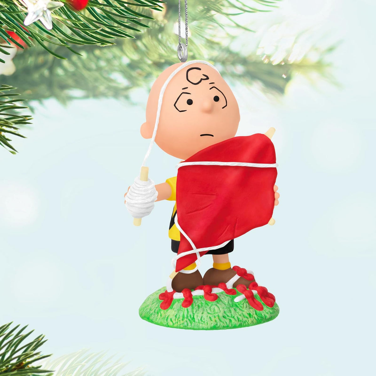 Hallmark - Adorno navideño de Recuerdo 2025, The Peanuts Gang 75 Aniversario Good Grief, Charlie Brown!, Regalos para fanáticos de los Cacahuetes