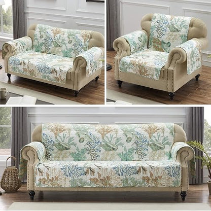Barefoot Bungalow - Funda Protectora para Muebles, Jade, Arm Chair, 1