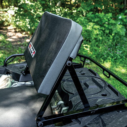 Yutrax - Respaldo Universal para ATV, Marco de Asiento de Acero Resistente, Posiciones Ajustables del Respaldo del Asiento, cojín de 2 Pulgadas de Grosor, se pliega Cuando no está en Uso, TX219