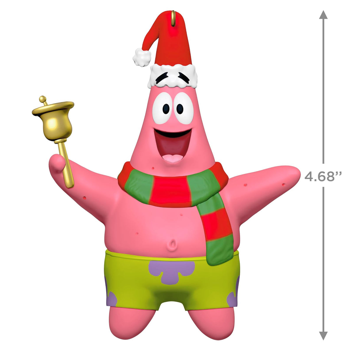 Hallmark - Adorno navideño de Recuerdo 2024, Nickelodeon Bob Esponja Pantalones Cuadrados Anillos de Patrick en la Temporada, Regalos de Dibujos Animados