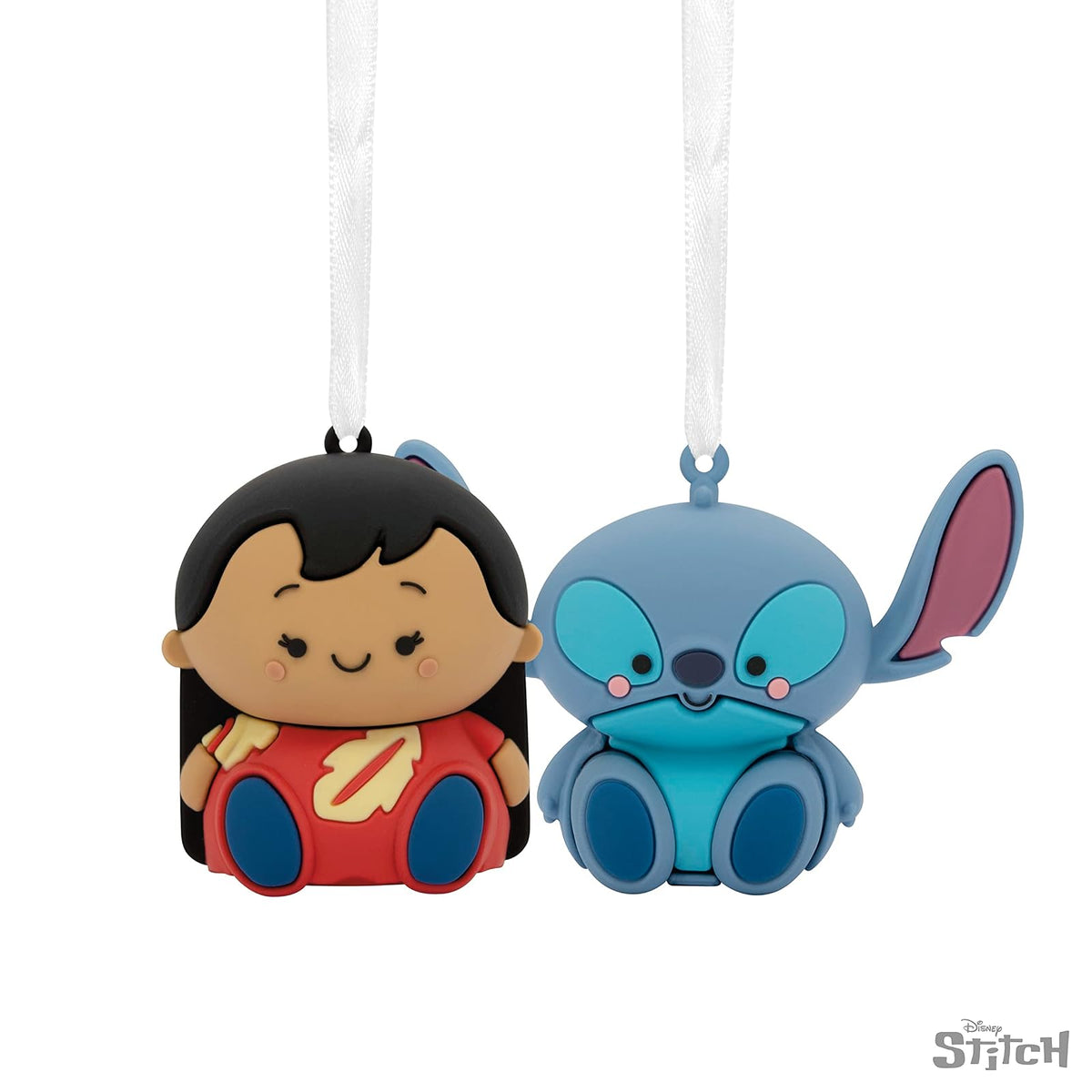 Hallmark Better Together Disney Lilo & Stitch Adornos magnéticos de Navidad, Juego de 2, inastillables