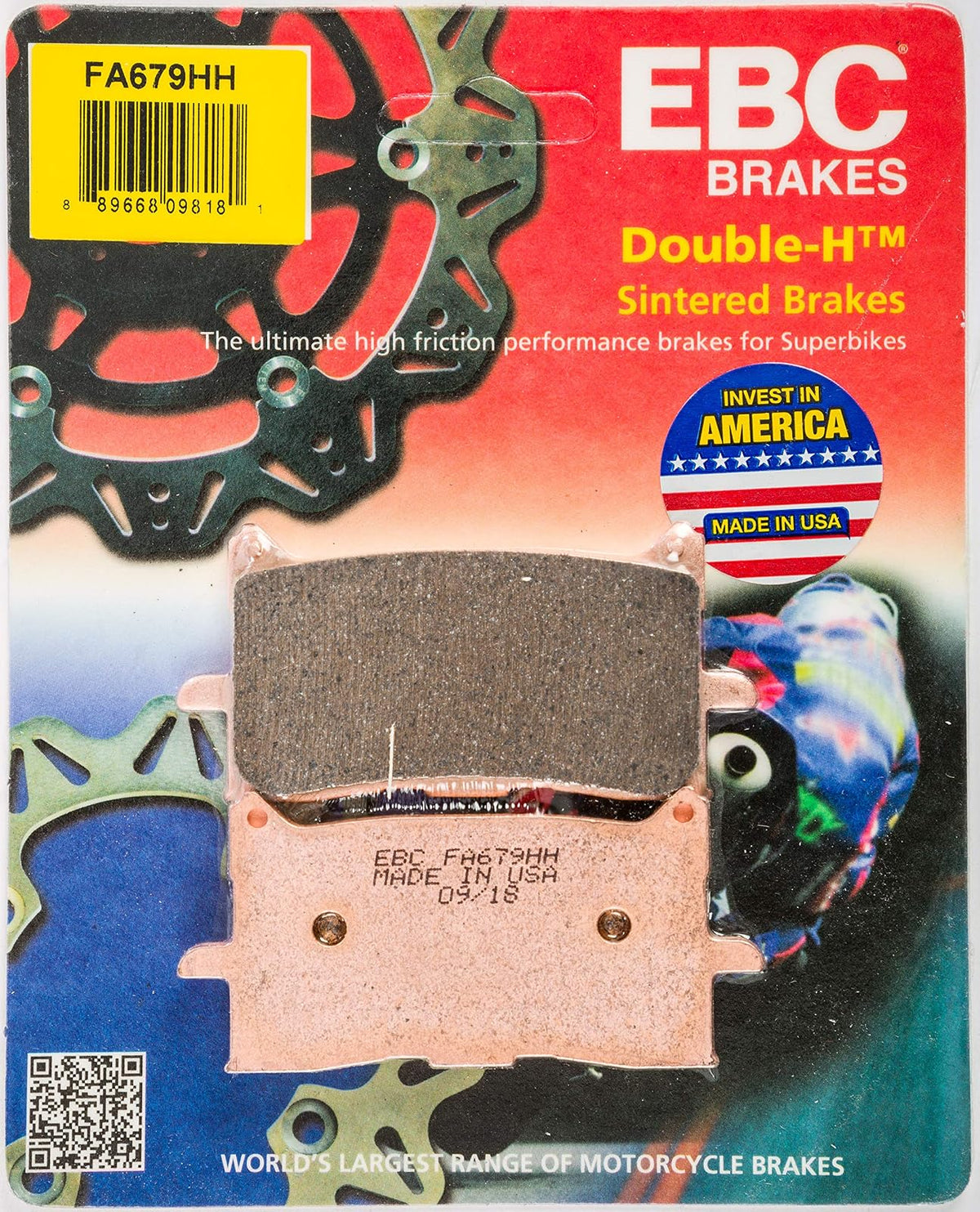 EBC Brakes Double-H Juego de Pastillas de Freno Sinterizadas Metálicas, FA679HH