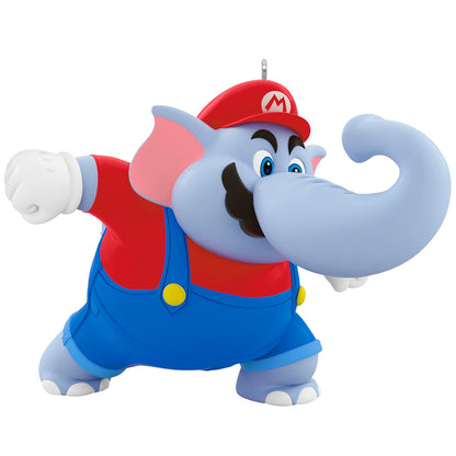 Hallmark - Adorno navideño de Recuerdo 2025, Nintendo Powered Up con Mario Elephant Mario, Regalos para Jugadores