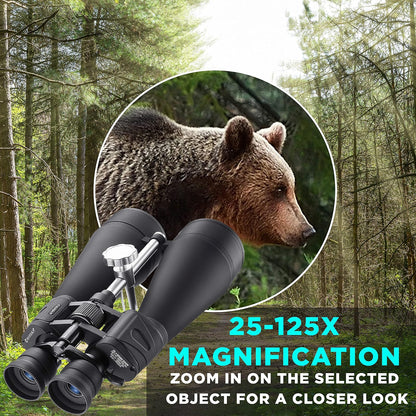 Barska AB10594 Gladiator 25-125x80 Zoom , Green Lens, Braced-in Tripod Adapter