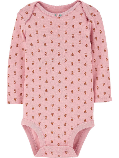 Simple Joys by Carter's 4-pack Long-sleeve Pointelle Bodysuits Body bebés niñas