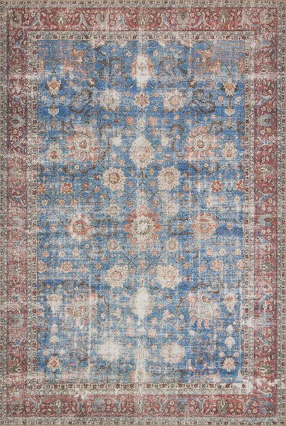 Loloi Tapete Tejido Estilo Vintage, Colección Loren - Blue - Brick - 3'9" x 2'3" (Rectangular)