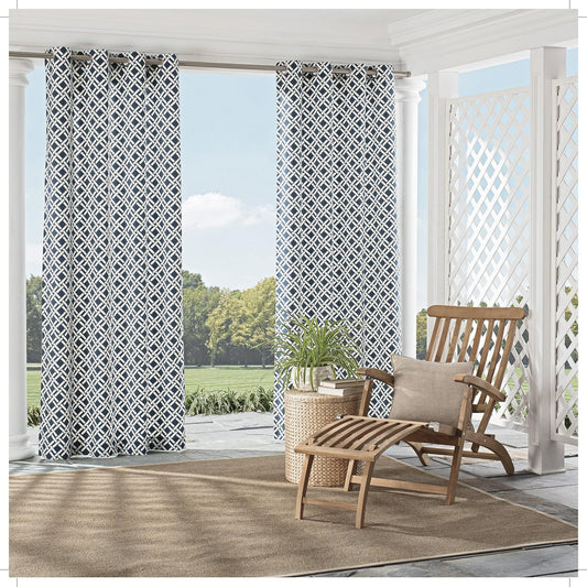 Parasol 15932052084CNB St Kitts 52 Pulgadas por 84 Pulgadas para Interiores y Exteriores Cortina de Ventana Individual, Índigo, 52" x 95", 1, 1