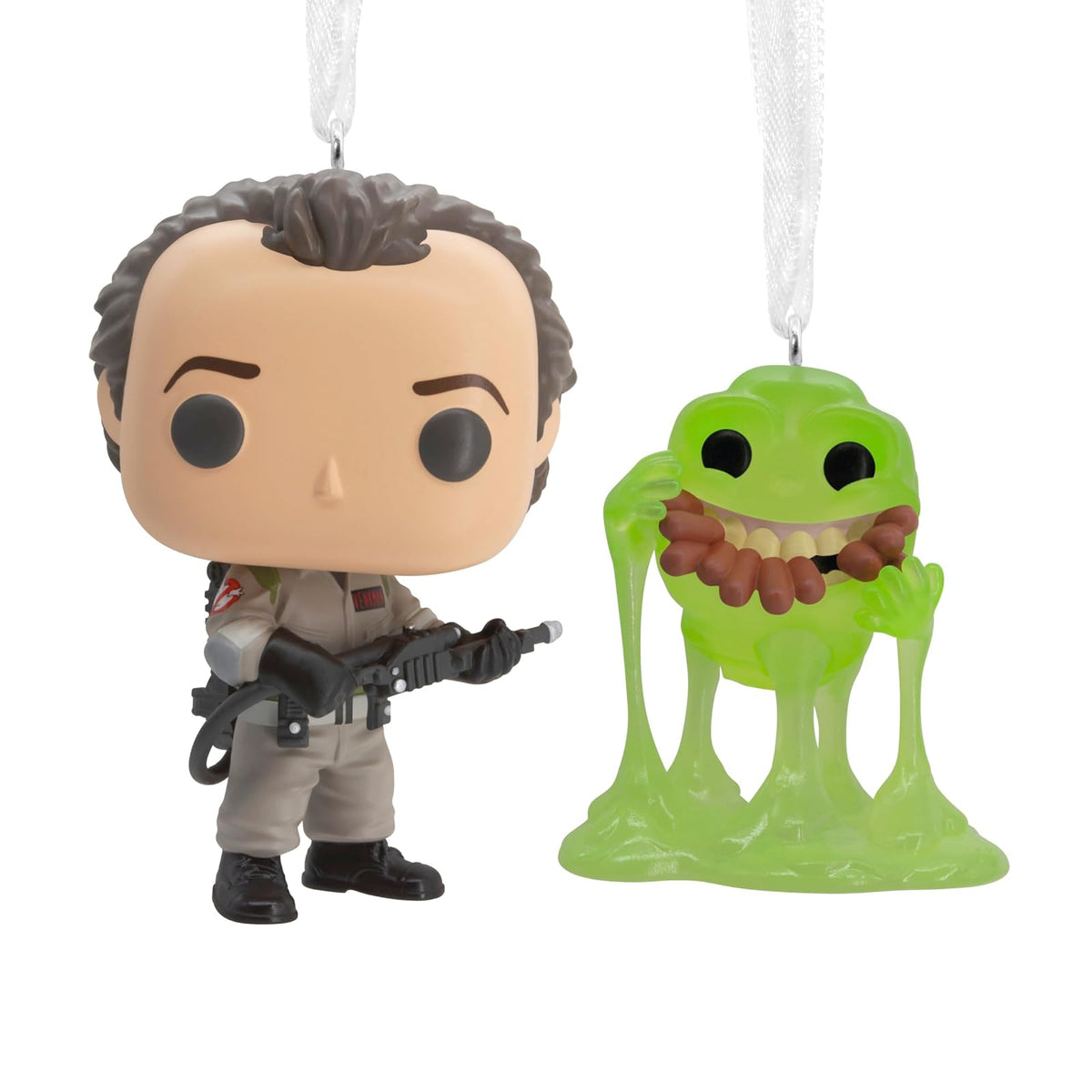 Hallmark Ghostbusters Peter Venkman & Slimer Funko Pop! Adornos de Navidad, Juego de 2, Regalos de Cultura Pop