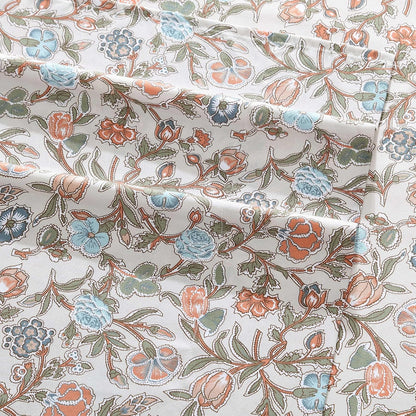 Wrangler - Juego de sábanas de Cama Queen, Sedoso y Ligero, sábanas de Cama Floral, Inspirado en la Piedra Amarilla, Esenciales para recámara (Beige Floral hacia el Oeste, Queen)