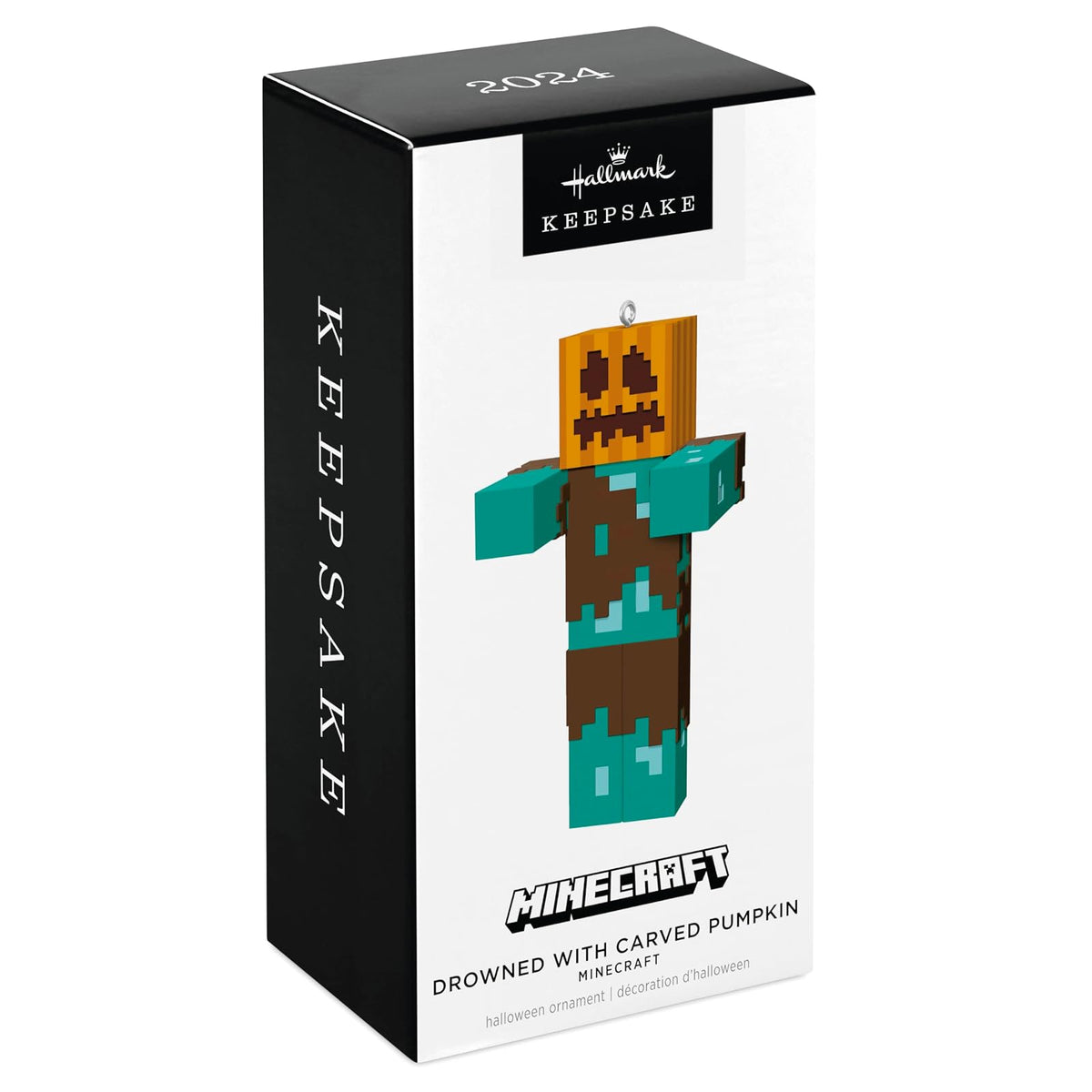 Hallmark - Adorno de Recuerdo de Halloween 2024, Minecraft ahogado con Calabaza Tallada, Regalos para Jugadores