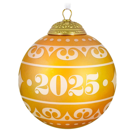 Hallmark - Adorno de Navidad 2025, Conmemorativa de Navidad 2025, Vidrio, Regalos para los Amantes de la Navidad