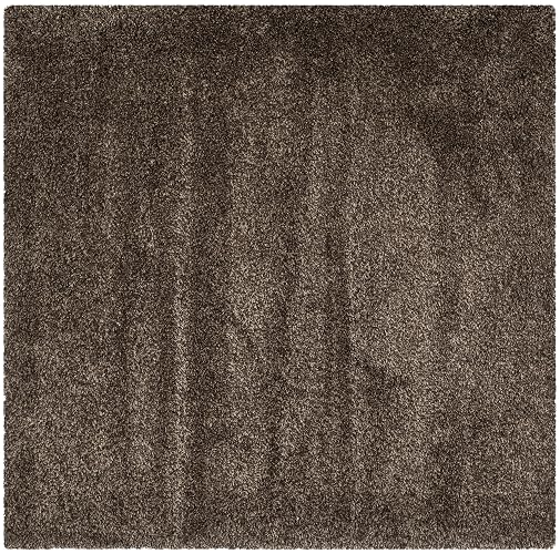 Safavieh, Alfombra de área California Premium Shag Collection SG151, SG151-8181-7SQ, Hongo, 200.66 cm Cuadrado