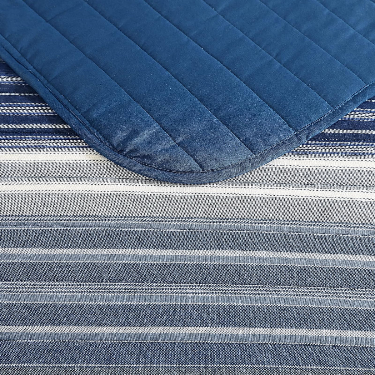 Nautica - Juego de edredón King de algodón Reversible con Fundas a Juego, Juego de Ropa de Cama para Todas Las Estaciones (Azul Coveside, King)