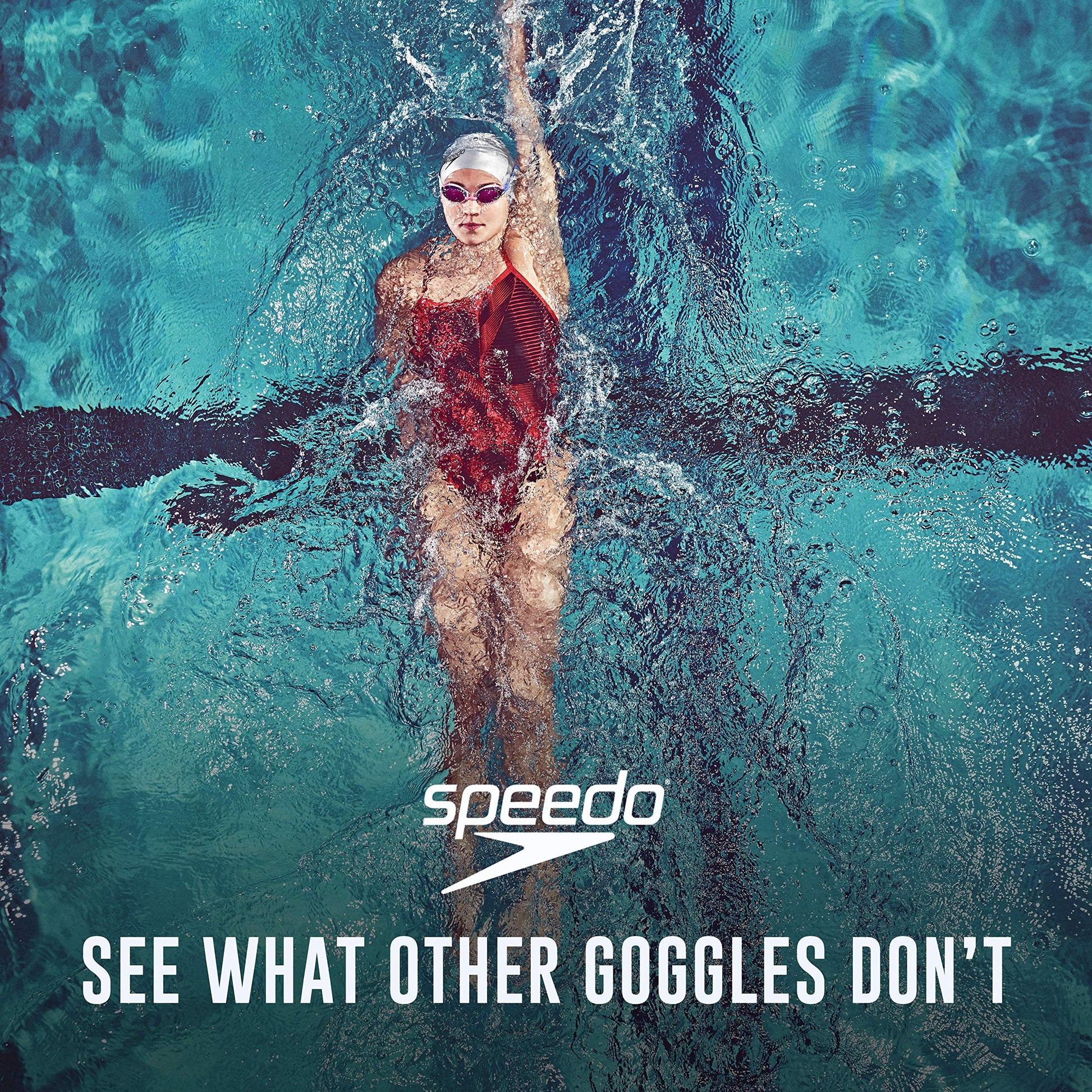 Speedo Vanquisher 2.0 Mirrored Swim Goggle, Traje De Baño Una Pieza Unisex Adulto, Rojo (Red), Talla Única