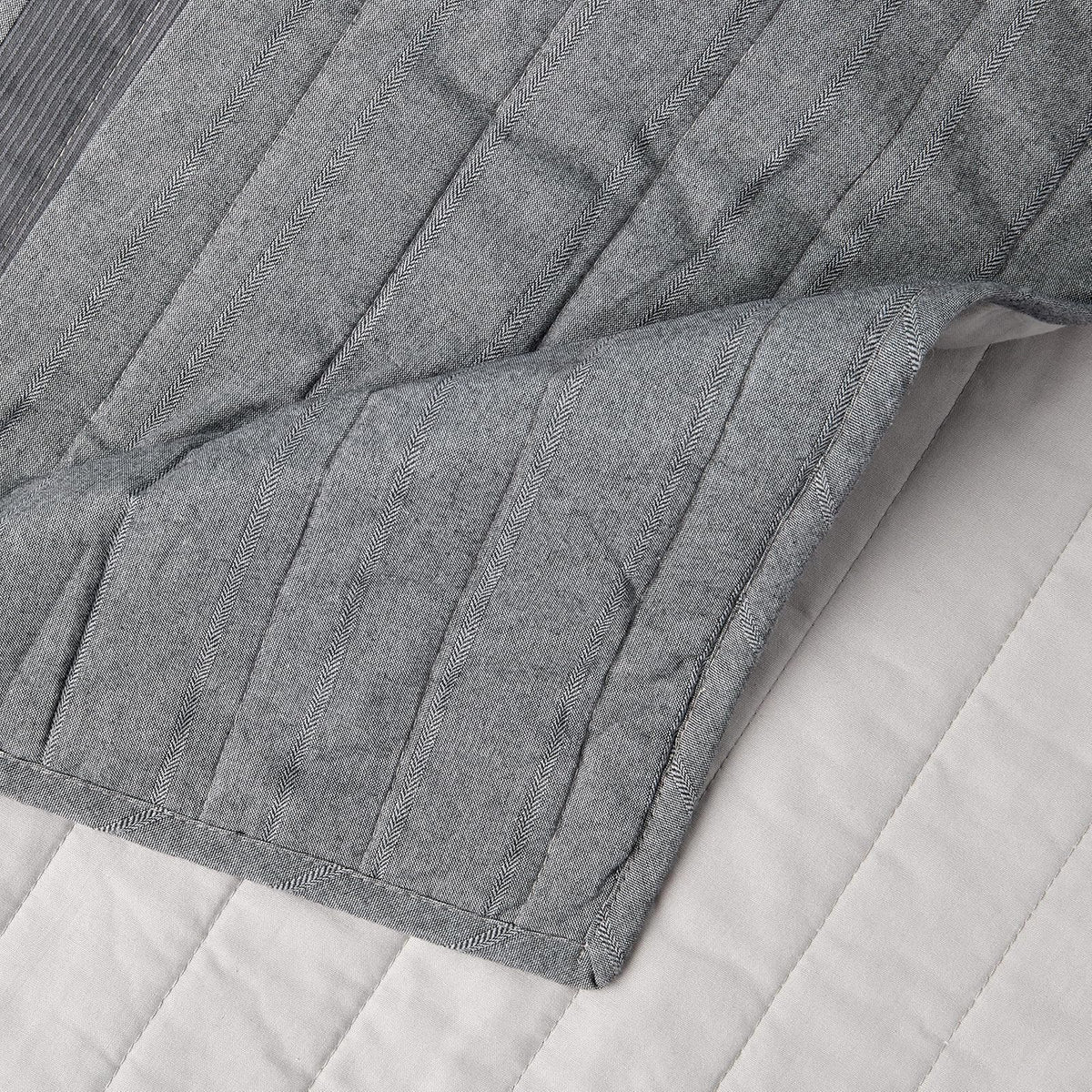 Nautica Colección Vessey | Colcha 100% algodón Reversible y Ligera, prelavada para Mayor Comodidad, fácil Cuidado, Lavable a máquina, King, Gris