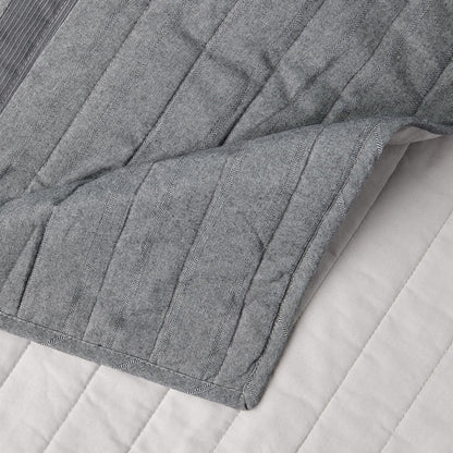 Nautica Colección Vessey | Colcha 100% algodón Reversible y Ligera, prelavada para Mayor Comodidad, fácil Cuidado, Lavable a máquina, King, Gris